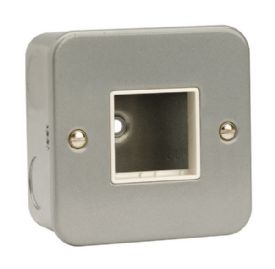 CL402  Essentials Metal Clad 1 Gang Switch Plate 2 Aperture